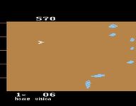 une photo d'Ã©cran de Meteor Defense sur Atari 2600